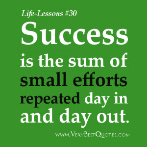 ... Quotes - ISuccess is the sum of small efforts repeated day in and day