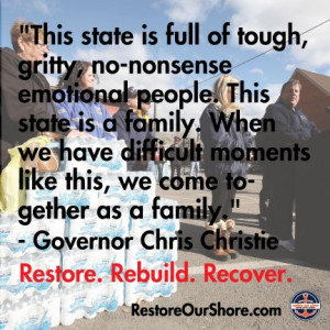 Chris Christie...Jersey Strong. http://www.restoreourshore.com # ...