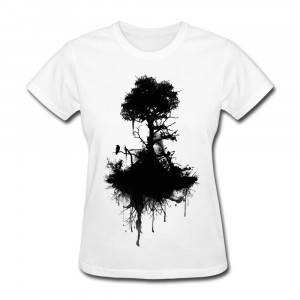 Funny Tree Quotes Short Sleeve Womens Tee Shirt Last Tree Standing ...