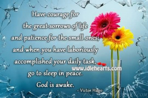 ... have laboriously accomplished your daily task, go to sleep in peace