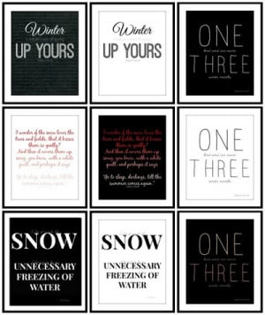 Winter Quotes Free Printable Wall Art