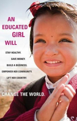 An educated girl can change the world #girlseducation #afghangirls # ...