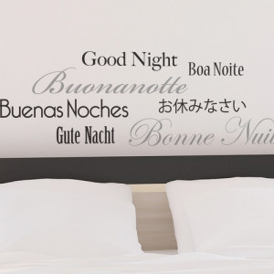 Brewster Home Fashions Euro Good Night Quote Wall