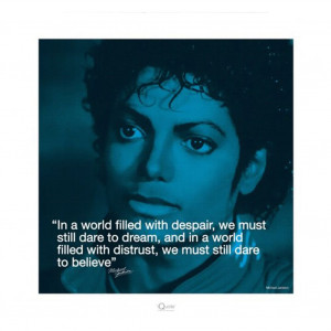 ... & Decor > Posters & Prints > Michael Jackson Believe I-Quote Print