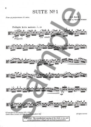 Bach Cello Suite No 1 Viola Sheet Music