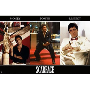 Scarface Money Power Respect Domestic Poster