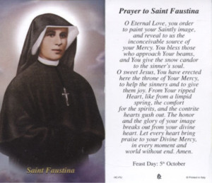 Prayer to Saint Faustina - 100-pack Paper Holy Cards (Religious Art HC ...