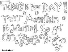 All quotes coloring pages...Print, color, frame, and display in room ...