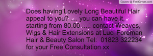 ... Weaves, Wigs & Hair Extensions at Luci Foreman Hair & Beauty Salon Tel