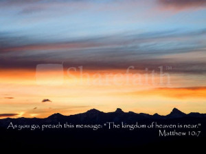 Inspirational Sunset Slide with Matthew Quote