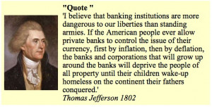 Thomas Jefferson Quote for the Fed