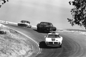 Jerry Titus driving Pontiac Firebird race car in Laguna Seca Trans Am ...