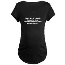 Nerd Sayings Binary Code Geek Quotes Funny Maternity Tees