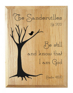 Be Still Family Name Plaque II