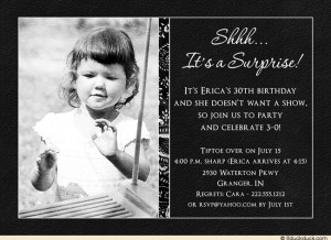 50th birthday invitation ideas surprise party invitation photo ornate ...