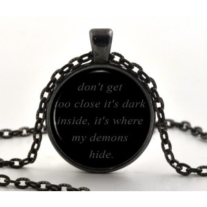 Necklaces / Pendants > Imagine Dragons Demons Quote