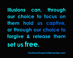 Illusions Can,through Our Choice to Focus on them hold us Captive or ...