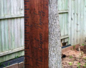 Growth Chart Ruler Wooden Oversized Distressed - Home Decoration ...