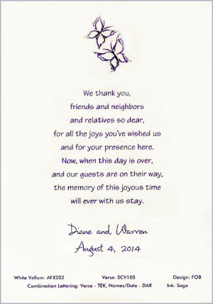 Wedding Thank You Wording