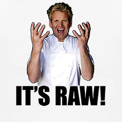 Hell's Kitchen Gordon Ramsay Quote It's Raw T Shirt $19 Buy Happy ...