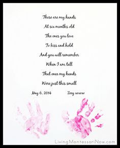... editable handprint poem plus tips for getting a baby's handprints