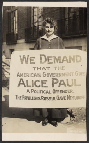 ... the political imprisonment of Alice Paul with 