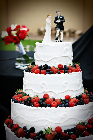 wedding cake a soccer player can love!
