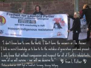 Our Leonard Peltier vigil in Frankfurt/Germany