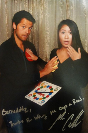... ,...Thanks for letting me cop a feel. Misha Collins