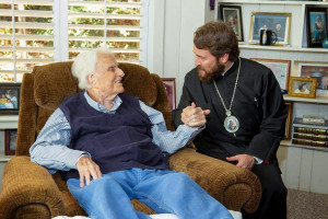 ... . Met. Hilarion Alfeyev visiting Billy Graham on his 96th birthday