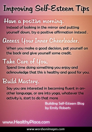 Positive Self Esteem Quotes
