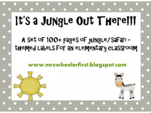 First Grade Jungle Theme Classroom Http//mrswheelerfirstblogspotcom