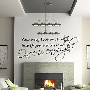 YOLO-Wall-Sticker-Quote-Saying-Art-Kitchen-Vinyl-Bedroom-Decal-Decor ...
