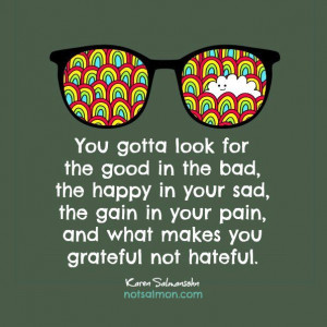 Quote on being grateful not hateful