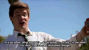Funny Saxophone Quotes Workaholics sax player gif