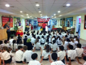 Yoga Class at Wellington International School Dubai 2011