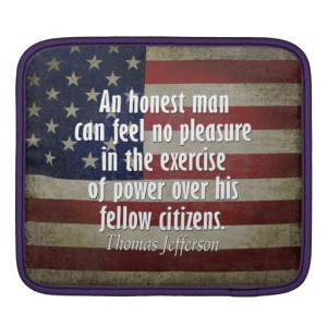 Thomas Jefferson Quote on Slavery and Power iPad Sleeves