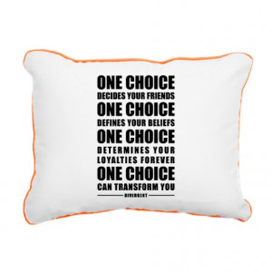 ... Living Room > Divergent - One Choice Quote Rectangular Canvas Pi
