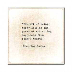 Happiness Quote Henry Ward Beecher Gold Golden Quote Typography ...