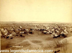 Indian Camp in Dakota Territory, 1891,