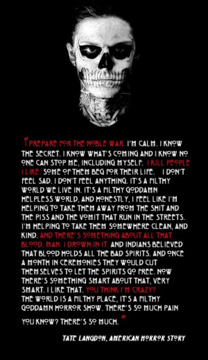 American Horror Story Tate Langdon Quotes picture