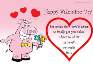 Valentines day quote with funny pig