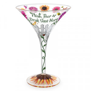 Martini Glass Gardening Fun Drinkware