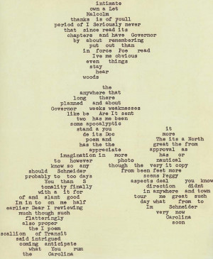 The Shape of Poetry: Carl Andre’s Typed Works
