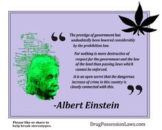 Einstein Legalize Drug War Prohibition Cannabis Marijuana More