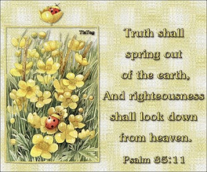 Psalm 85:11, AMP // Truth shall spring up from the earth, and ...