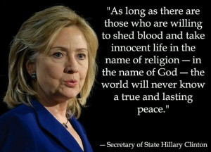 Hilary Clinton #quote #religion