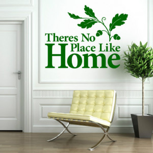 ... THERES NO PLACE LIKE HOME vinyl wall art sticker decal quote