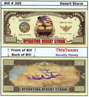 Our Operation Desert Storm bill commemorates the removal of Iraqi ...