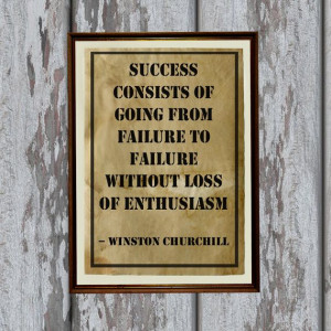 Motivational quote print Antique paper Winston by artkurka on Etsy, $ ...